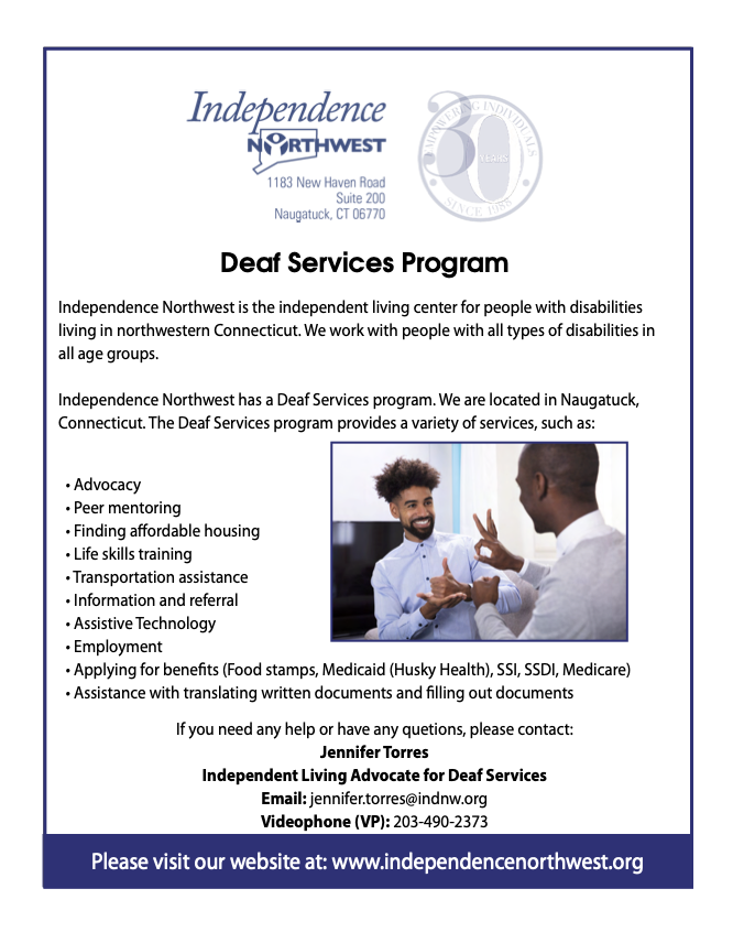 Deaf Services Flyer